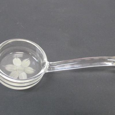 Butter Or Cheese Keeper Covered Dish - Vintage Ribbed Glass Cellar Clear Container - Etched Floral Glass Nut/Condiment 3 Piece Set