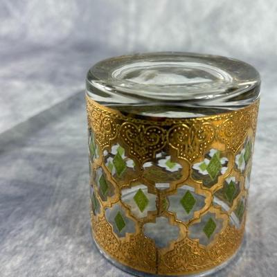Lot 1: Mid-Century Modern Gold-Rim Glassware Set – Vintage