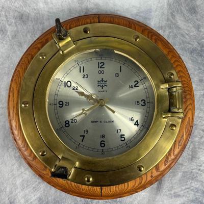 Lot 2: Vintage Mariner Ship’s Clock – Nautical Brass Timepiece