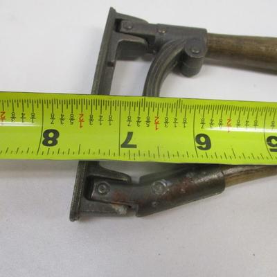 Vintage Brass & Wood Nautical Compass Swivel Hook Hanger