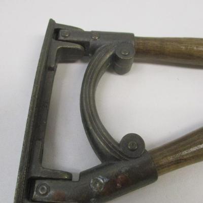 Vintage Brass & Wood Nautical Compass Swivel Hook Hanger