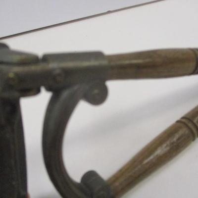 Vintage Brass & Wood Nautical Compass Swivel Hook Hanger