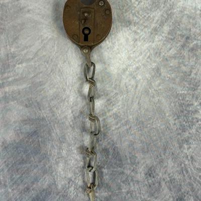 Lot 8: Antique Lock & Chains