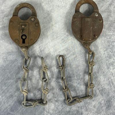 Lot 8: Antique Lock & Chains
