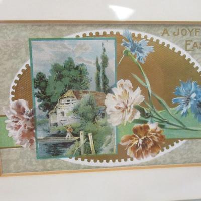 Antique Framed Easter Embossed Postcards