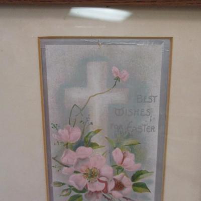 Antique Framed Easter Embossed Postcards