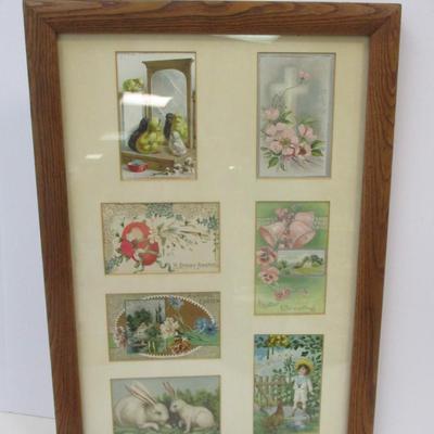 Antique Framed Easter Embossed Postcards