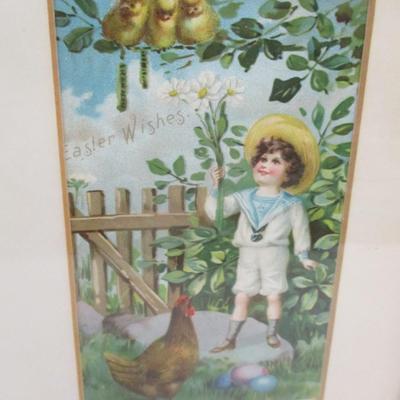 Antique Framed Easter Embossed Postcards