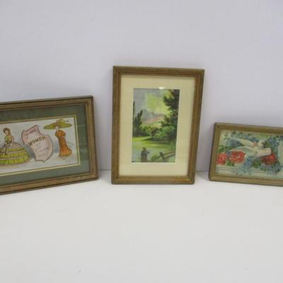 Vintage Postcards 1836-1908 "The Ways Of Women Are Past Finding Out" - Dove Message Pink Rose Flowers Greetings Postcard
