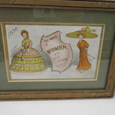 Vintage Postcards 1836-1908 "The Ways Of Women Are Past Finding Out" - Dove Message Pink Rose Flowers Greetings Postcard