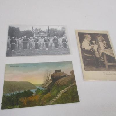 1950's Jefferson Rock, Harper's Ferry - Color Guard & Firing Squad West VA. & German Kids With Beer Steins