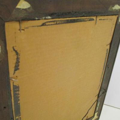 Pair Of Antique Wooden Picture Frames - Deep Recessed & Layered Hardwood Frames