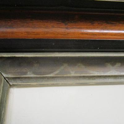 Pair Of Antique Wooden Picture Frames - Deep Recessed & Layered Hardwood Frames