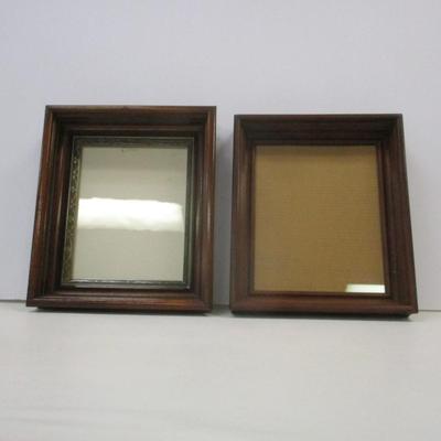 Pair Of Antique Wooden Picture Frames - Deep Recessed & Layered Hardwood Frames