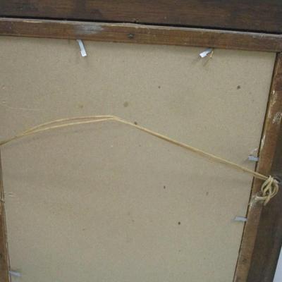 Pair Of Antique Wooden Picture Frames - Deep Recessed & Layered Hardwood Frames