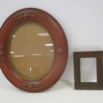 Framed Wooden Antique Oval Picture Frames