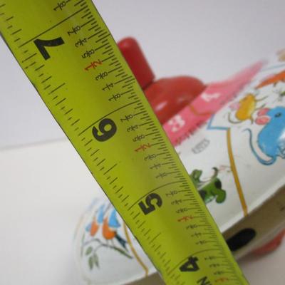 Vintage J. Chein Tin Metal Spinning Top With Counting Numbers