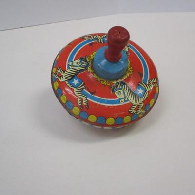 Vintage Retro Ohio Art Circus Zebra Metal Top