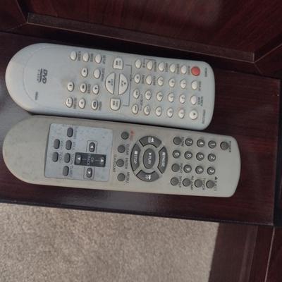 Sanyo VCR and Symphonic DVD Player with Remote Controls