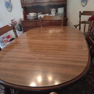 Dining Table with Six Chairs- Approx 59" x 39 1/2"