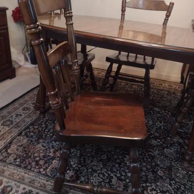 Dining Table with Six Chairs- Approx 59" x 39 1/2"