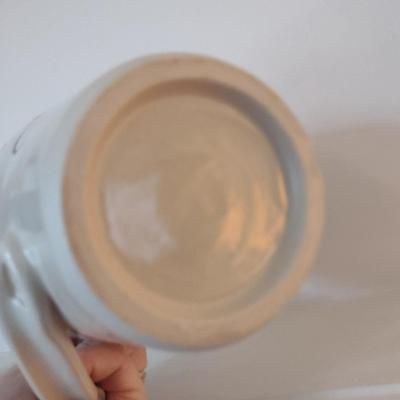 Hand Made Pottery Pitcher by Local Artist Meghan Runkle Bernard- Approx 8 5/8" Tall