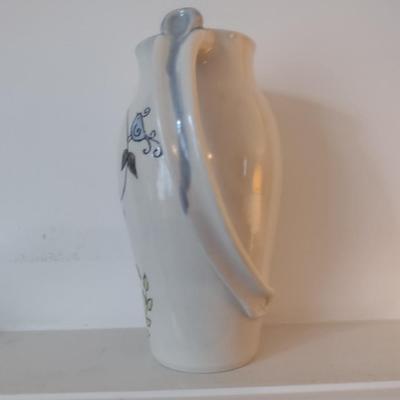 Hand Made Pottery Pitcher by Local Artist Meghan Runkle Bernard- Approx 8 5/8" Tall