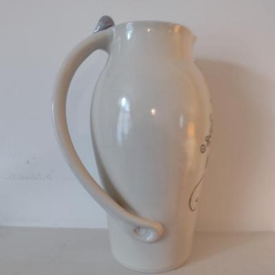 Hand Made Pottery Pitcher by Local Artist Meghan Runkle Bernard- Approx 8 5/8" Tall