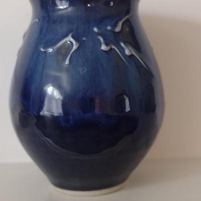Glazed Pottery Vase- Maker's Mark on Bottom- Approx 5 1/2" Tall
