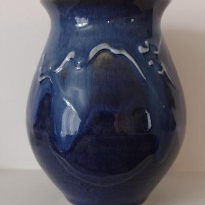 Glazed Pottery Vase- Maker's Mark on Bottom- Approx 5 1/2" Tall