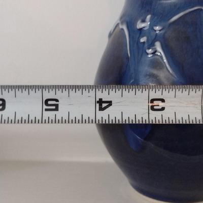 Glazed Pottery Vase- Maker's Mark on Bottom- Approx 5 1/2" Tall