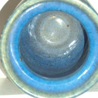 Glazed Pottery Vase- Maker's Mark on Bottom- Approx 5 1/2" Tall