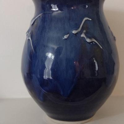Glazed Pottery Vase- Maker's Mark on Bottom- Approx 5 1/2" Tall