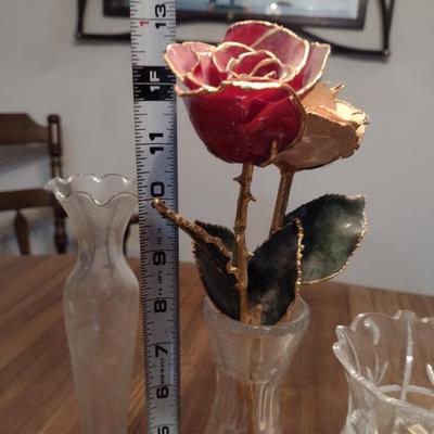 Collection of Glass/Crystal Home Decor- Vases, Candle Holder, Candy Dish