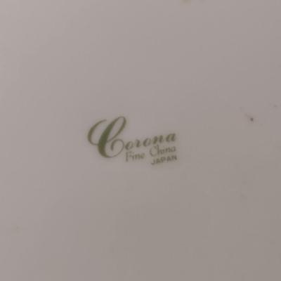 Corona China Cake Plate with Spatula- Approx 10 3/8" in Diameter