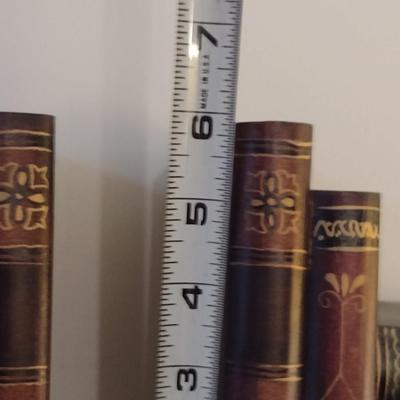Pair of Book Ends with Storage Drawers- Stacked Book Design