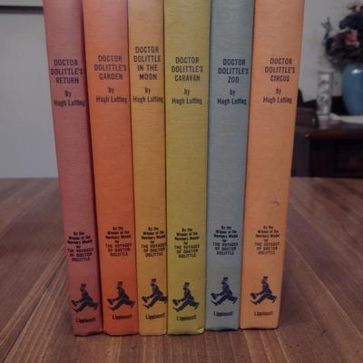 Collection of Vintage Doctor Doolittle Hardback Books- Six Pieces