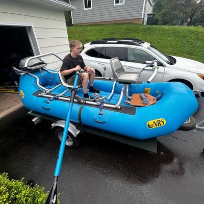 NRS Giant Slalom Sport Boat 1035 with Road King Trailer and Gear