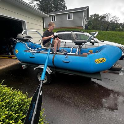 NRS Giant Slalom Sport Boat 1035 with Road King Trailer and Gear