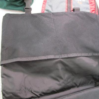 Sale Photo Thumbnail #261: Land's End bag is cushioned on both front & back 18" wide x 15" tall, duffle bag is JanSport 18" x 10" x 8-1/2" deep  tall, backpack is Lowe Alpine Dash 16-1/2" tall x 11" wide x 3-1/2" deep