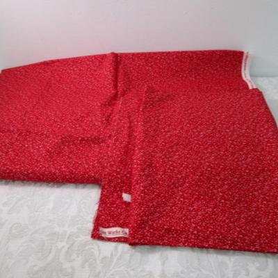 Sale Photo Thumbnail #279: 3 yd  of 45" wide red fabric, 1 yd ov 45" red fabric, see pictures