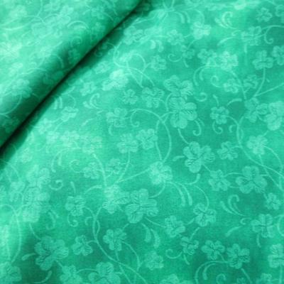 Sale Photo Thumbnail #288: Striped broadcloth fabric is 62" wide, smiley face cotton fabric is 45" wide, shamrock cotton fabric is 45" wide