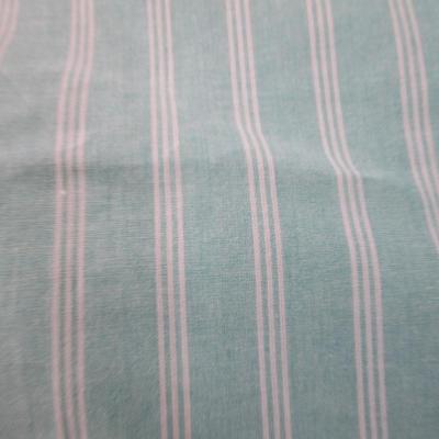 Sale Photo Thumbnail #287: Striped broadcloth fabric is 62" wide, smiley face cotton fabric is 45" wide, shamrock cotton fabric is 45" wide