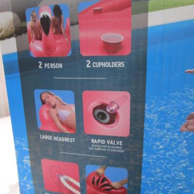 Sale Photo Thumbnail #618: New in box, Giant inflatable Flamingo 6'4" long, 5'8" wide, 4' tall