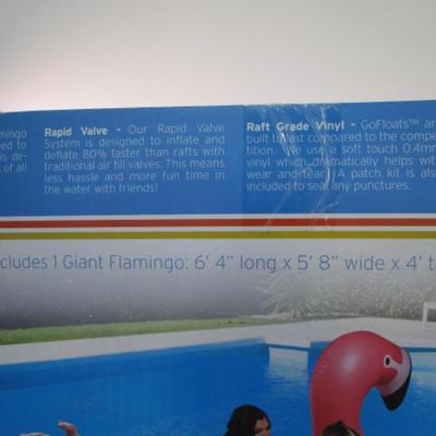 Sale Photo Thumbnail #616: New in box, Giant inflatable Flamingo 6'4" long, 5'8" wide, 4' tall