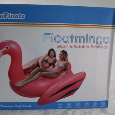 Sale Photo Thumbnail #613: New in box, Giant inflatable Flamingo 6'4" long, 5'8" wide, 4' tall