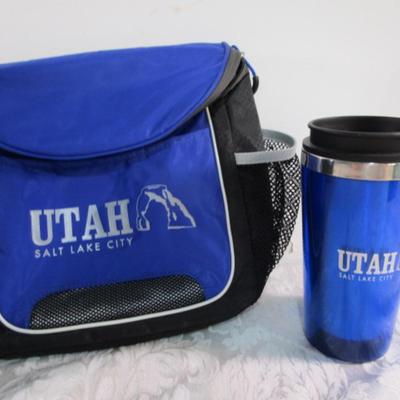Sale Photo Thumbnail #639: Cooler - Ozark Trails - 11.5"x6"x9" Expands another 2"; Atchison by Bic lunch box with cup Lunch box - 8"x3.5"x 8"; cup is 6" tall