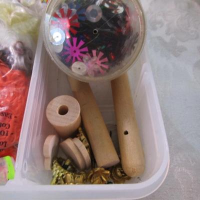 Sale Photo Thumbnail #659: lots of confetti, beads, misc see pictures