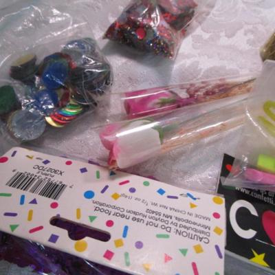 Sale Photo Thumbnail #661: lots of confetti, beads, misc see pictures