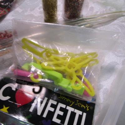Sale Photo Thumbnail #662: lots of confetti, beads, misc see pictures
